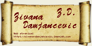 Živana Damjančević vizit kartica